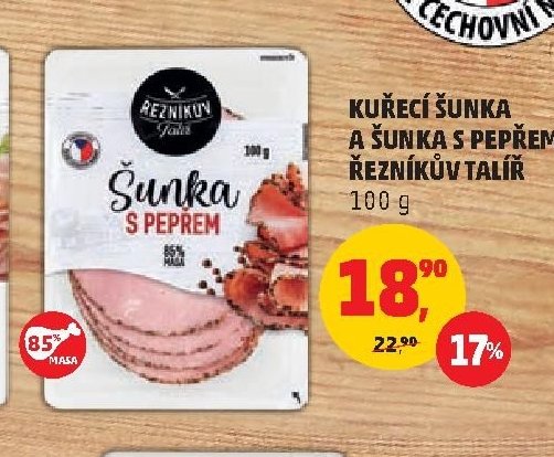 ŠUNKA S PEPŘEM ŘEZNÍKŮV TALÍŘ