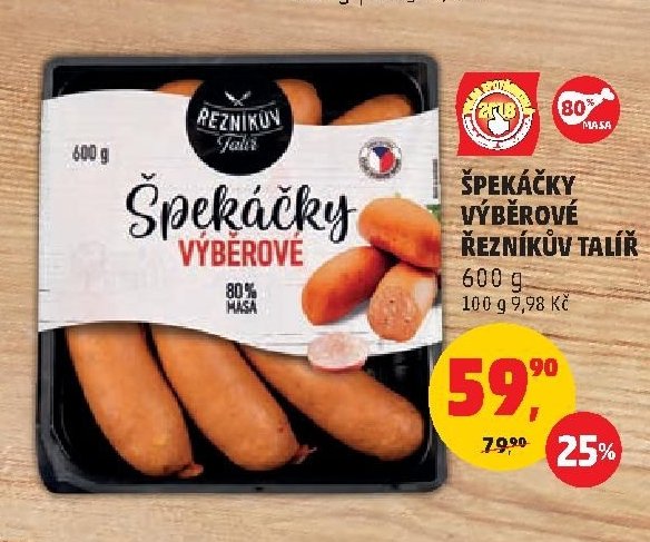 ŠPEKÁČKY VÝBĚROVÉ ŘEZNÍKŮV TALÍŘ
