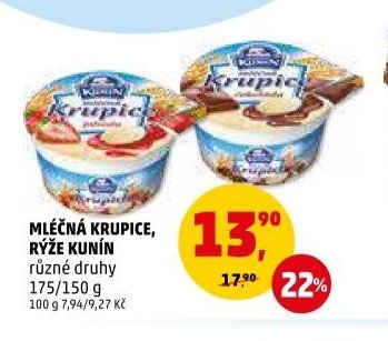 MLÉČNÁ KRUPICE, RÝŽE KUNÍN