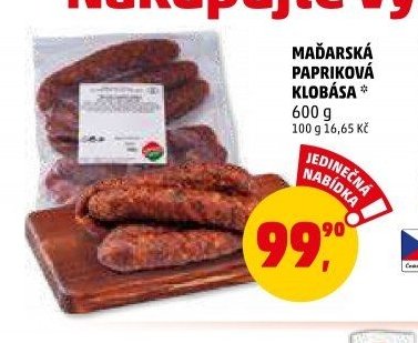 MAĎARSKÁ PAPRIKOVÁ KLOBÁSA