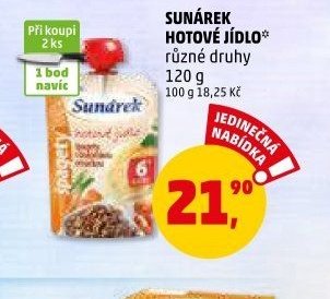 Sunárek hotové jídlo