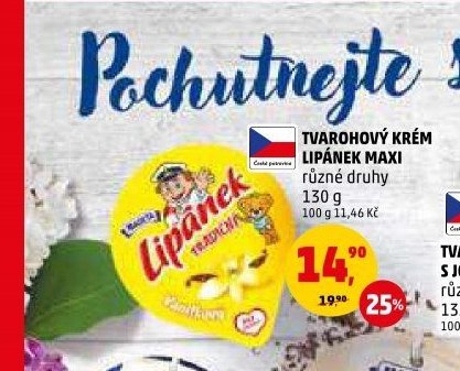 Tvarohový krém Lipánek Maxi