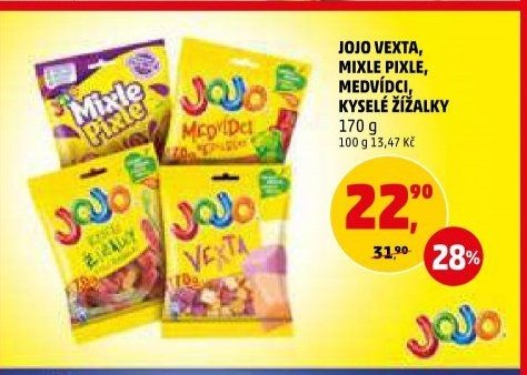 Jojo Vexta, Mixle Pixle, Medvídci, Kyselé žížalky