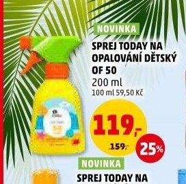 Sprej Today na opalování dětský OF 50