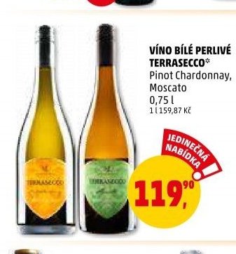 VÍNO BÍLÉ PERLIVÉ TERRASECCO