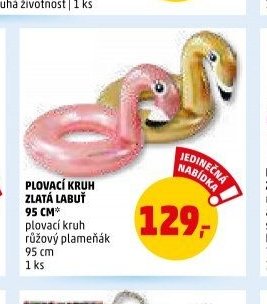 PLOVACÍ KRUH ZLATÁ LABUŤ 95 CM