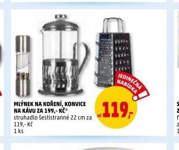 Mlýnek na koření, konvice na kávu