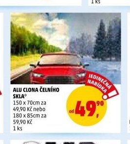 ALU CLONA ČELNÍHO SKLA