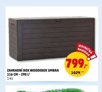 ZAHRADNÍ BOX WOODEBOX UMBRA 116 CM - 290 L