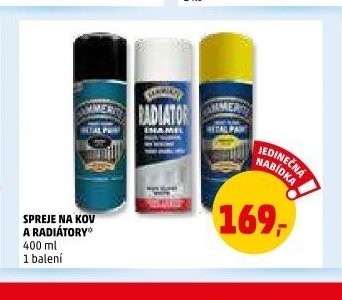 SPREJE NA KOV A RADIÁTORY