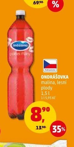 Ondrášovka malina, lesní plody