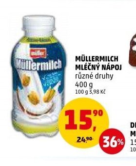 MÜLLERMILCH MLÉČNÝ NÁPOJ různé druhy 400 g