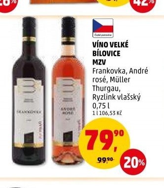 VÍNO VELKÉ BÍLOVICE MZV