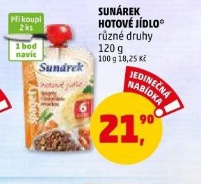 Sunárek hotové jídlo