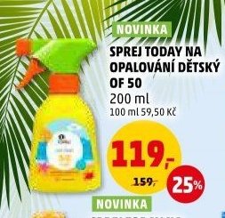 Sprej Today na opalování dětský OF 50