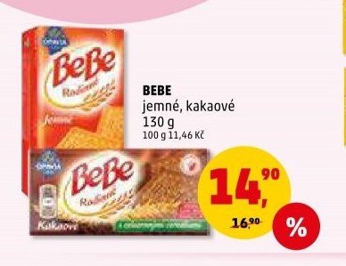 BeBe jemné, kakaové 130 g