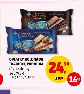 Oplatky Kolonáda tradiční, premium různé druhy 140/92 g