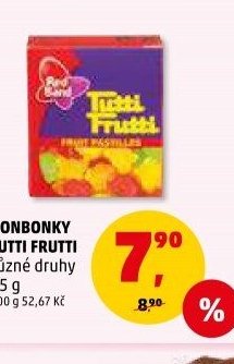 Bonbonky Tutti Frutti různé druhy 15 g