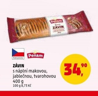 Závin s náplní makovou, jablečnou, tvarohovou 400 g