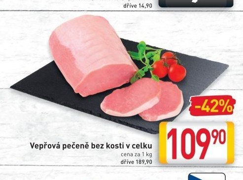 Vepřová pečeně bez kosti v celku