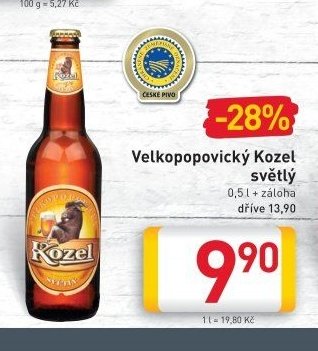 Velkopopovický Kozel světlý