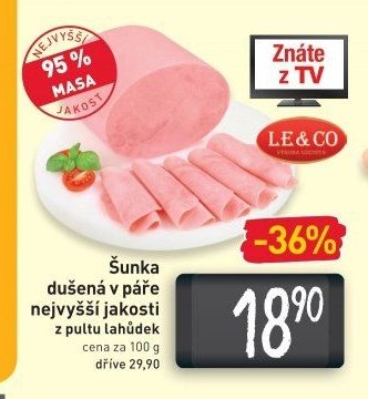 Šunka dušená v páře nejvyšší jakosti