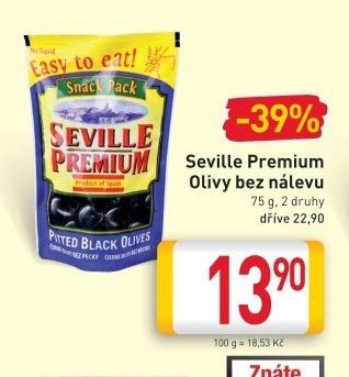 Seville Premium Olivy bez nálevu