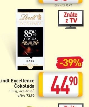 Lindt Excellence Čokoláda