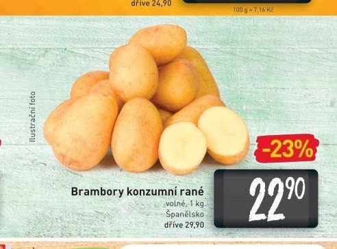 Brambory konzumní rané