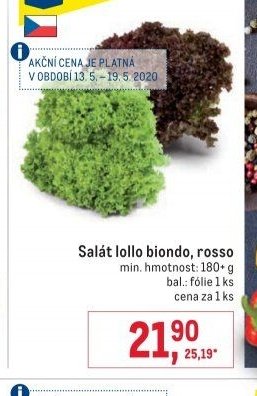 Salát lollo biondo, rosso