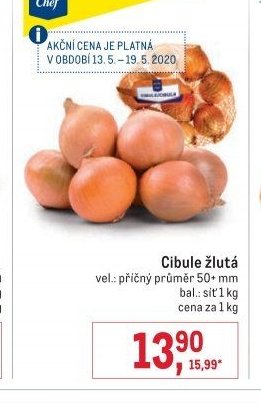 Cibule žlutá