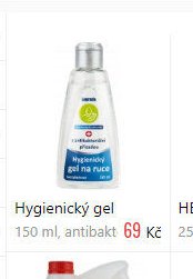 Hygienický gel 150 ml, antibakteriální