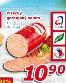 Salám Gothaj Maso uzeniny Písek