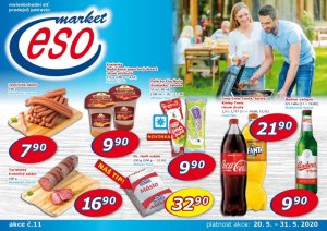 akční leták ESO MARKET 20.5.2020-31.5.2020
