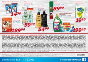 akční leták ESO MARKET 20.5.2020-31.5.2020
