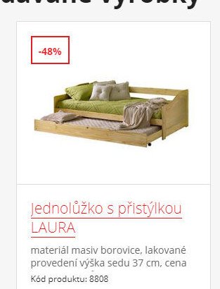 Jednolůžko s přistýlkou LAURA - IDEA nábytek akcniletaky.com