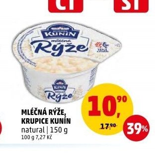 MLEČNÁ RÝŽE, KRUPICE KUNÍN