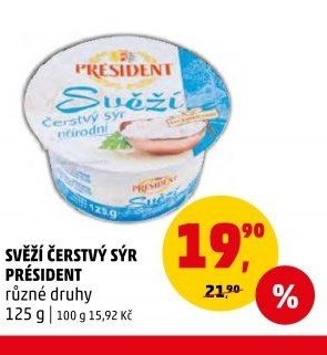 SVĚŽÍ ČERSTVÝ SÝR PRÉSIDENT