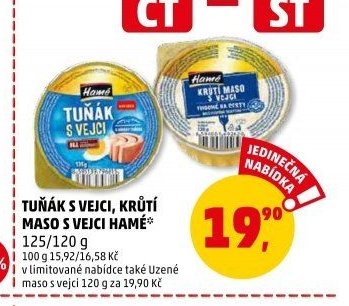 Tuňák s vejci, krůtí maso s vejci Hamé
