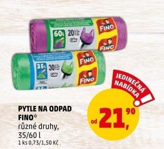 PYTLE NA ODPAD FINO různé druhy, 35/60 l