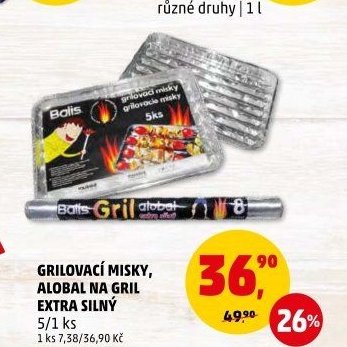 GRILOVACÍ MISKY, ALOBAL NA GRIL EXTRA SILNÝ 5/1 ks