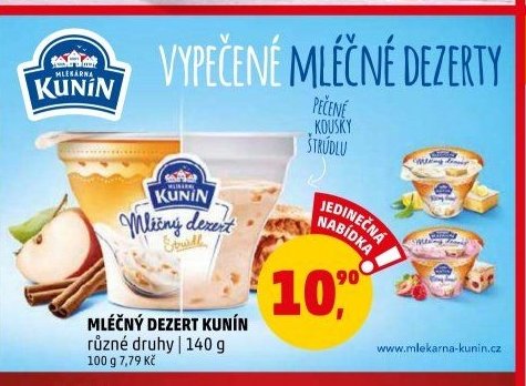 Mléčný dezert Kunín
