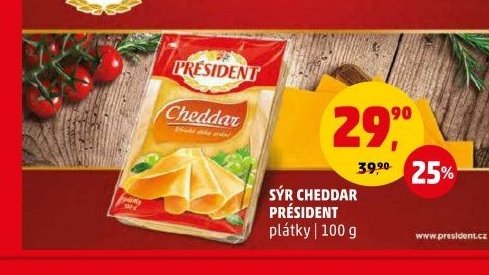 Sýr Cheddar Président