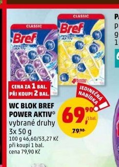 WC BLOK BREF POWER AKTIV* vybrané druhy 3x 50 g