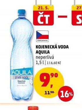 KOJENECKÁ VODA AQUILA neperlivá