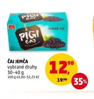 ČAJ JEMČA vybrané druhy