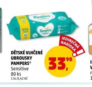 DĚTSKÉ VLHČENÉ UBROUSKY PAMPERS*
