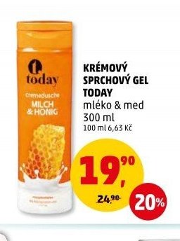 KRÉMOVÝ SPRCHOVÝ GEL TODAY mléko & med