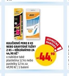Kuličkové pero 8 ks nebo grafitové tužky 2 ks + ořezávátko