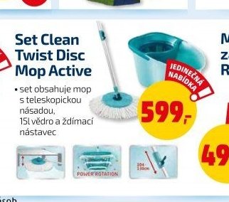 Set Clean Twist Disc Mop Active